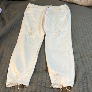 Dear John White Ripped Jeans